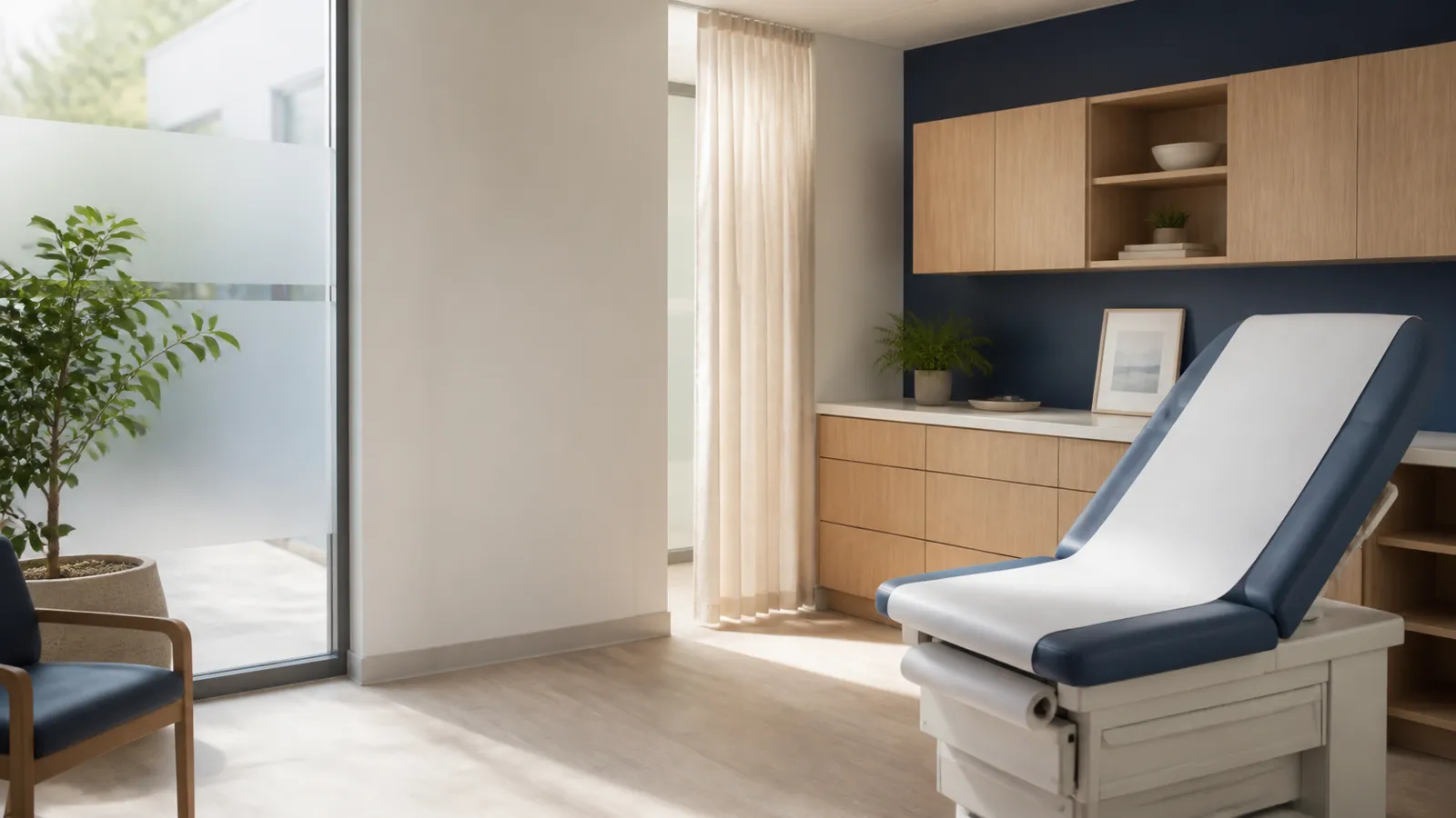 Contemporary private clinic treatment room