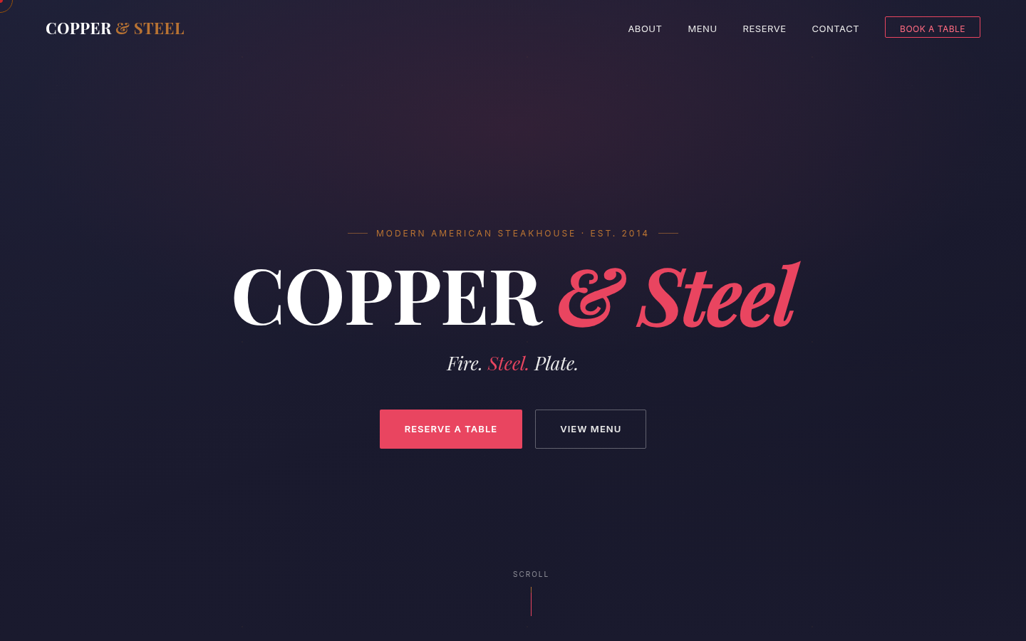 Restaurant T1 Copper & Steel preview screenshot