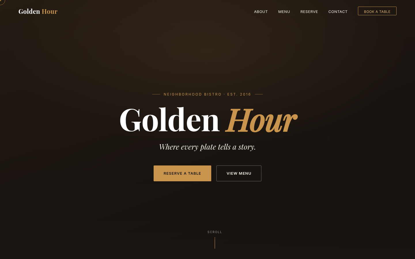 Restaurant T1 Golden Hour preview screenshot