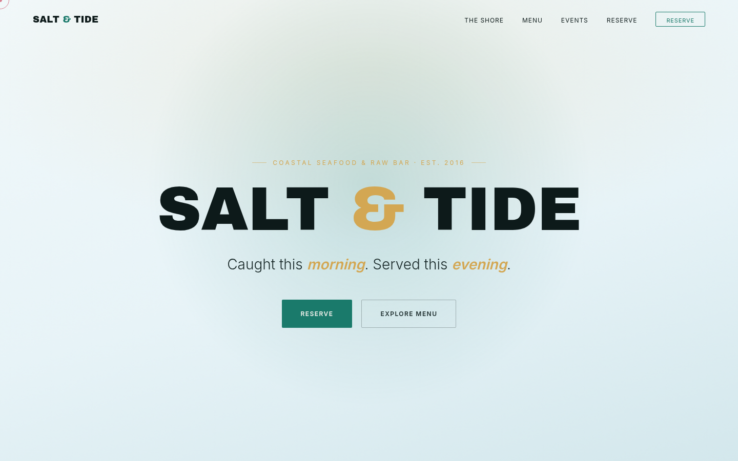 Restaurant T2 Salt & Tide preview screenshot