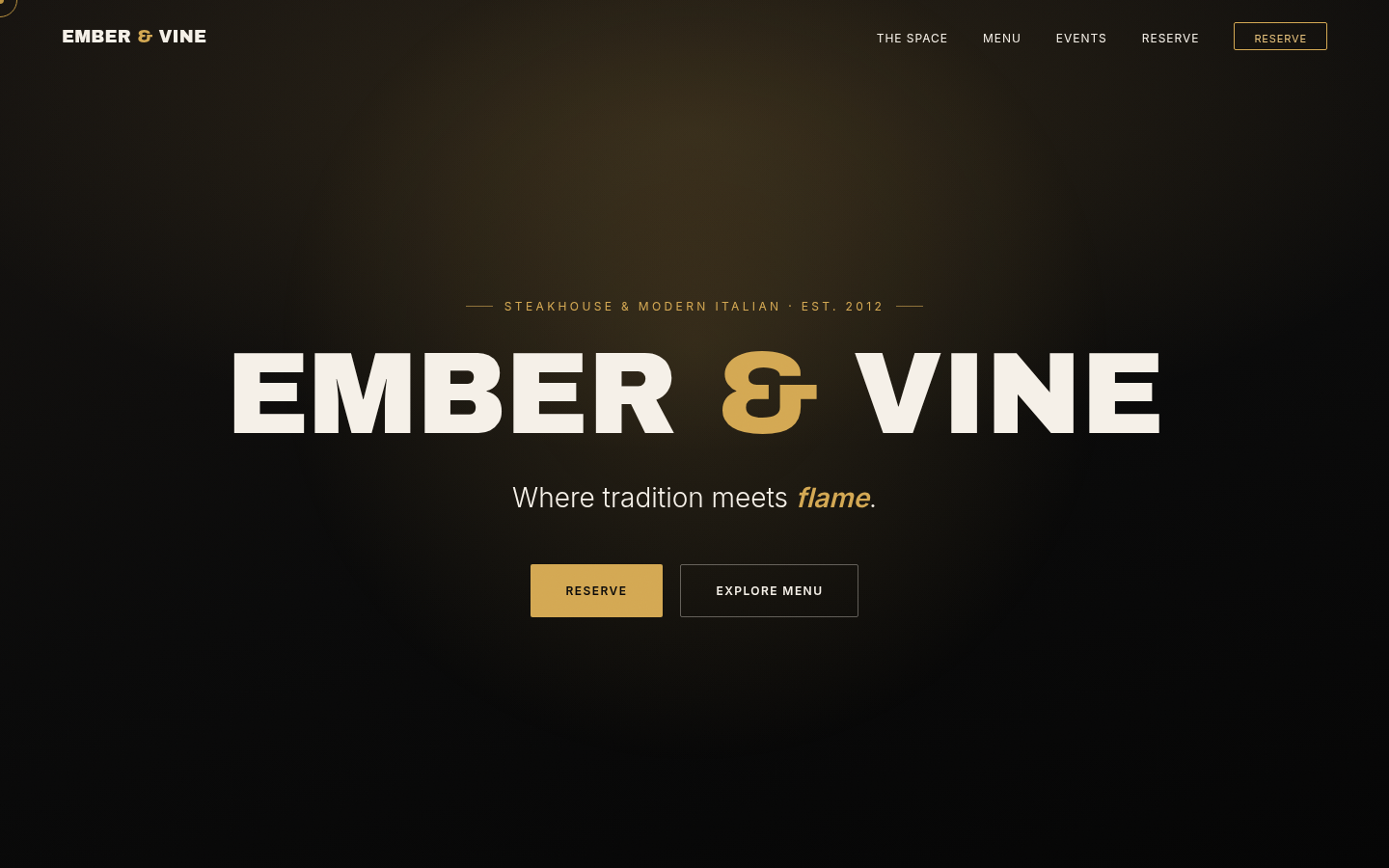 Restaurant T2 Ember & Vine preview screenshot